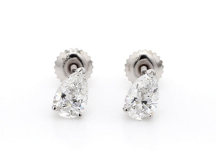 Classic Pear Shaped Earrings 1.0 CTW. IGI Certified - New World Diamonds - Earrings