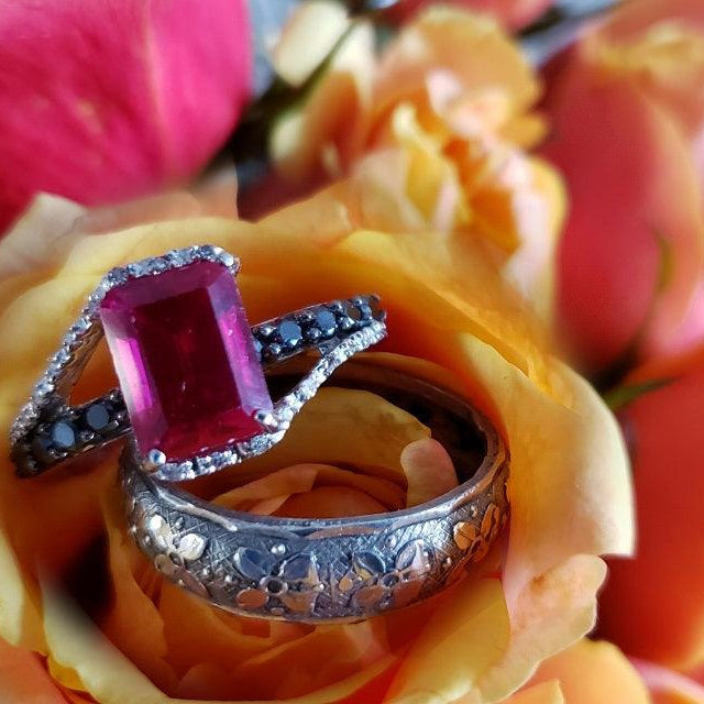 Fancy Deep Pink Purple Engagement Rings - New World Diamonds - fine jewelry, engagement rings and great gifts