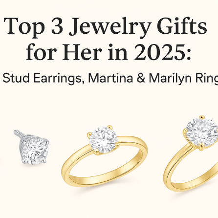Top 3 Jewelry Gifts for Her in 2025: Stud Earrings, Martina & Marilyn Rings