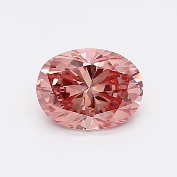 0.49Ct Vivid Pink SI1 IGI Certified Oval Lab Grown Diamond - New World Diamonds - Diamonds