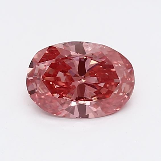 0.51Ct Vivid Pink SI1 IGI Certified Oval Lab Grown Diamond - New World Diamonds - Diamonds