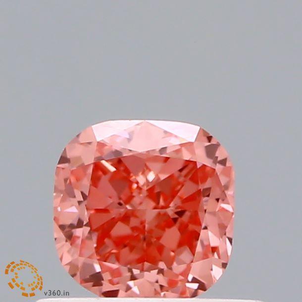 0.53Ct Vivid Pink VS1 IGI Certified Cushion Lab Grown Diamond - New World Diamonds - Diamonds