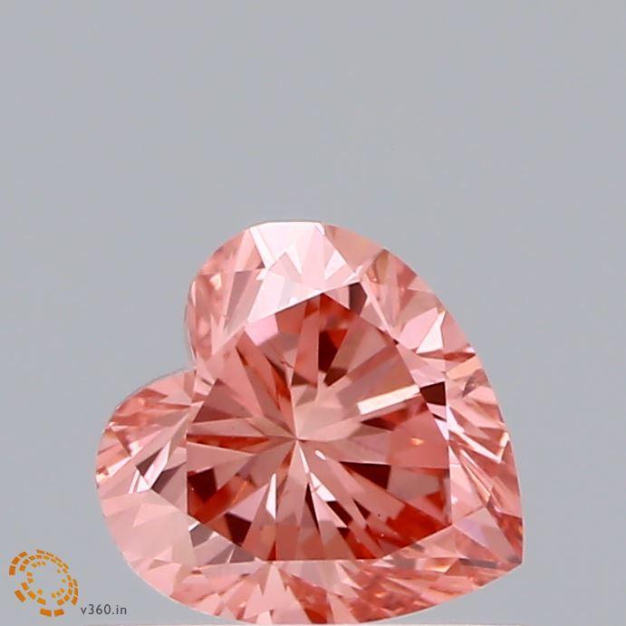 0.62Ct Vivid Pink SI1 IGI Certified Heart Lab Grown Diamond - New World Diamonds - Diamonds