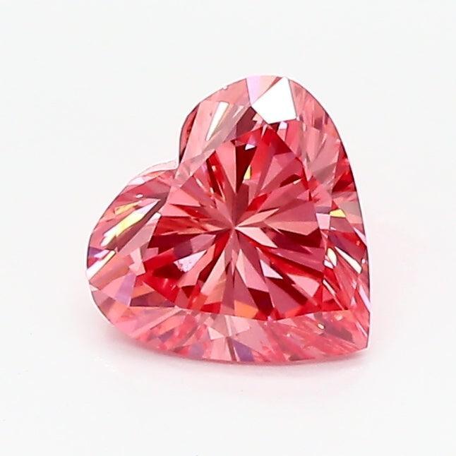 0.68Ct Vivid Pink VS1 IGI Certified Heart Lab Grown Diamond - New World Diamonds - Diamonds