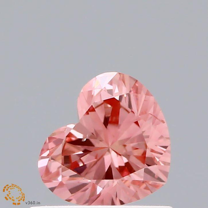 0.6Ct Vivid Pink SI1 IGI Certified Heart Lab Grown Diamond - New World Diamonds - Diamonds