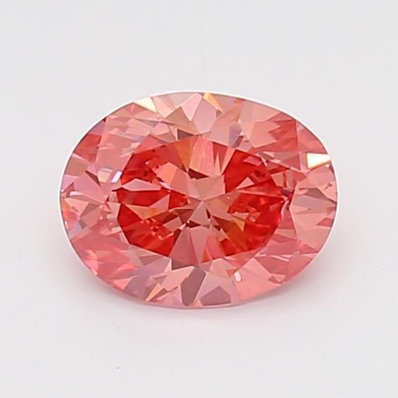 0.71Ct Vivid Pink SI1 IGI Certified Oval Lab Grown Diamond - New World Diamonds - Diamonds