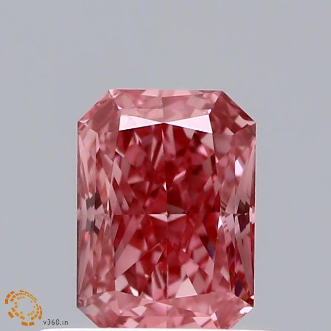 0.75Ct Vivid Pink VS2 IGI Certified Radiant Lab Grown Diamond - New World Diamonds - Diamonds