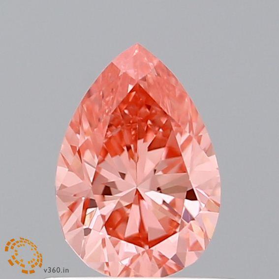 0.76Ct Vivid Pink VVS2 IGI Certified Pear Lab Grown Diamond - New World Diamonds - Diamonds