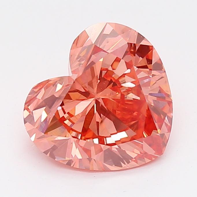 0.77Ct Intense Pink SI2 IGI Certified Heart Lab Grown Diamond - New World Diamonds - Diamonds