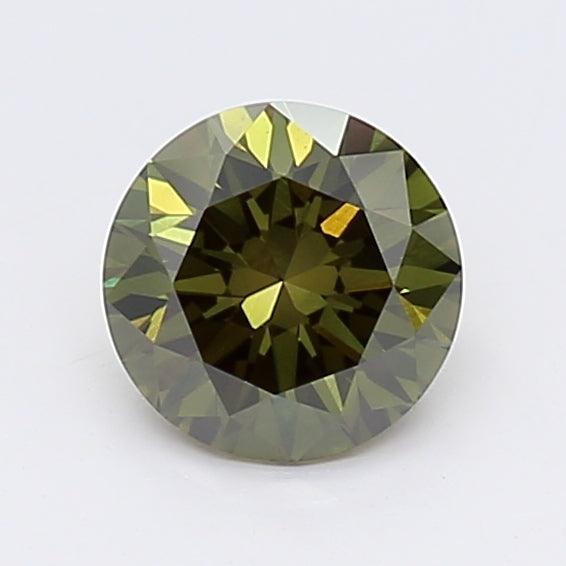 0.96Ct Dark Green VVS2 IGI Certified Round Lab Grown Diamond - New World Diamonds - Diamonds