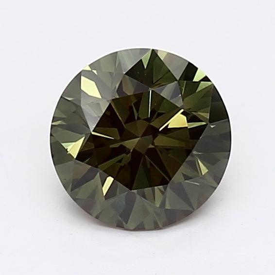 1.07Ct Dark Green VS2 IGI Certified Round Lab Grown Diamond - New World Diamonds - Diamonds