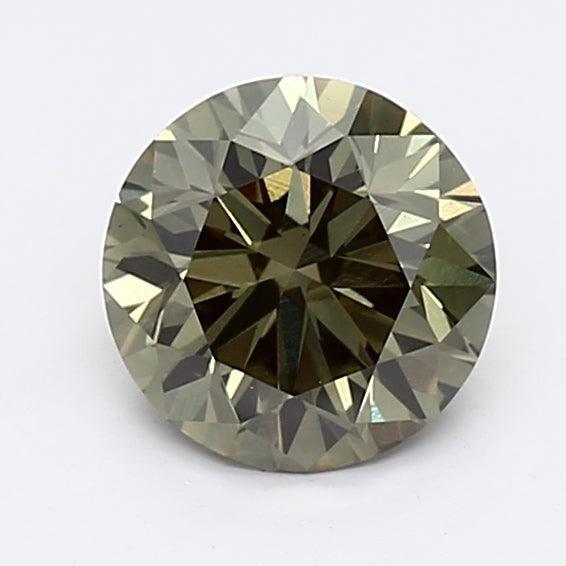 1.24Ct Dark Green VS2 IGI Certified Round Lab Grown Diamond - New World Diamonds - Diamonds