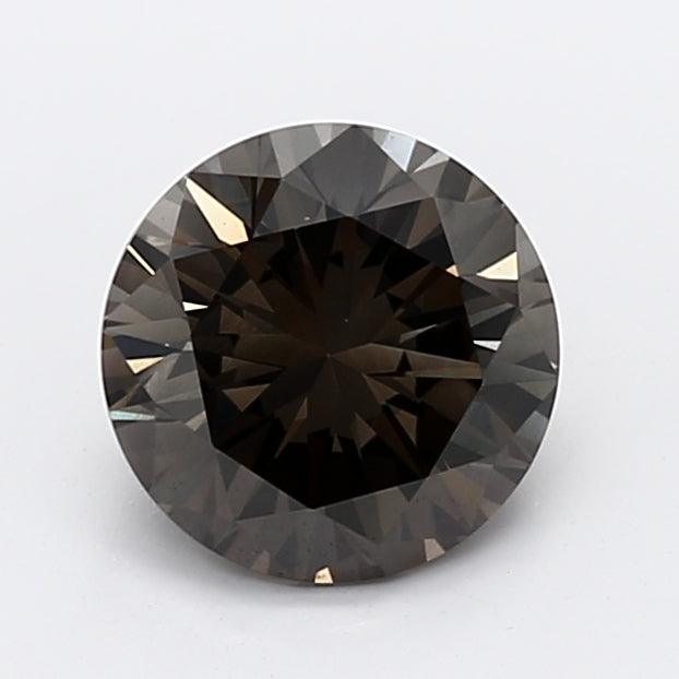 1.59Ct Dark Olive VS2 IGL Certified Round Lab Grown Diamond - New World Diamonds - Diamonds