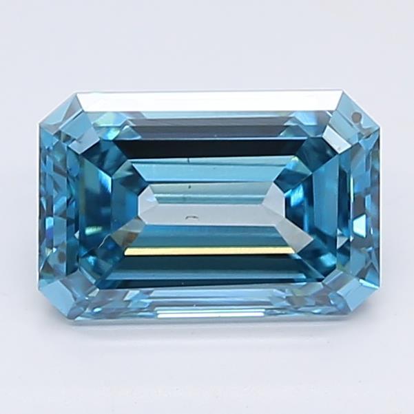 1.75Ct Intense Blue SI1 IGI Certified Emerald Lab Grown Diamond - New World Diamonds - Diamonds
