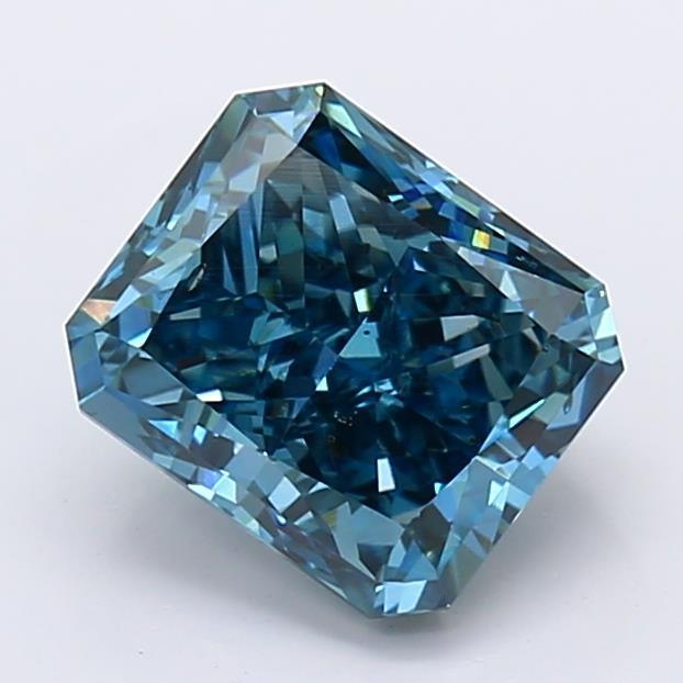 1.7Ct Dark Blue SI1 IGI Certified Radiant Lab Grown Diamond - New World Diamonds - Diamonds