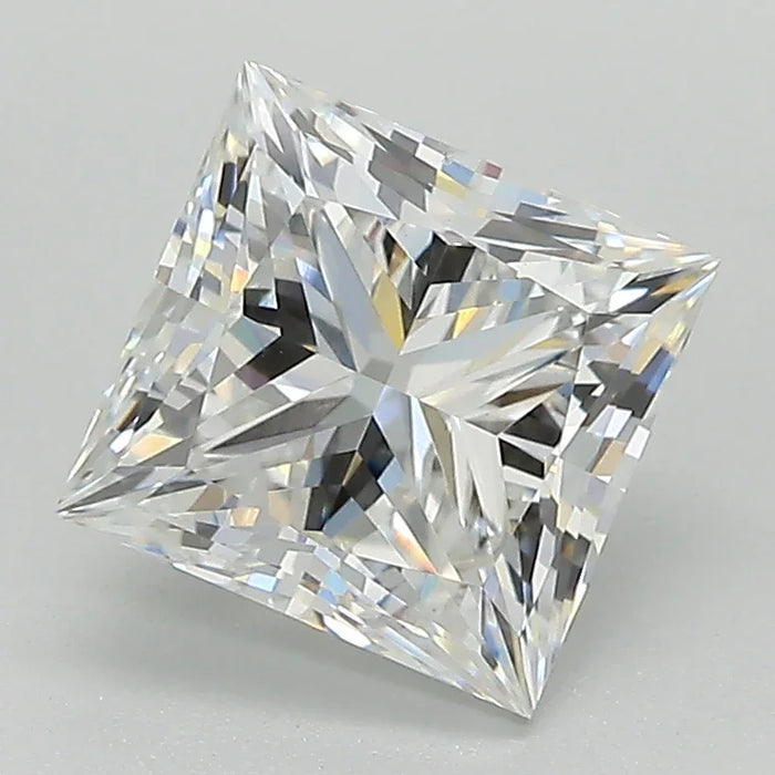 Loose 2.46 Carat F VS1 GIA Certified Lab Grown Princess Diamonds