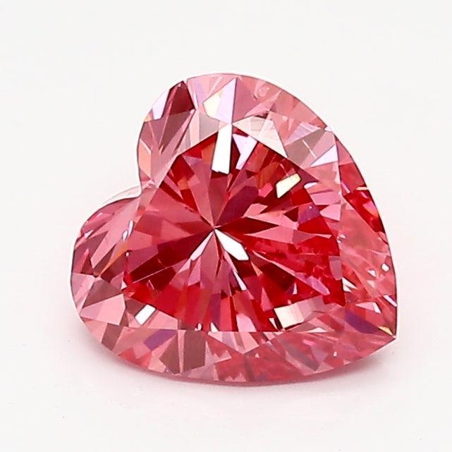 1Ct Vivid Pink SI1 GIA Certified Heart Lab Grown Diamond - New World Diamonds - Diamonds