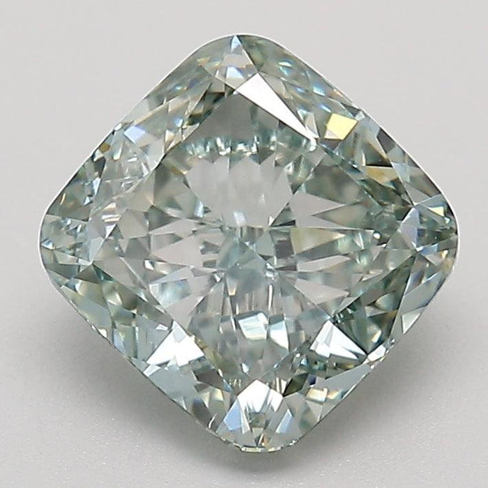 2.14Ct Intense Green VS2 IGI Certified Cushion Lab Grown Diamond - New World Diamonds - Diamonds