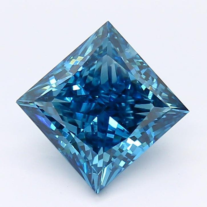 2.17Ct Deep Blue SI2 GIA Certified Princess Lab Grown Diamond - New World Diamonds - Diamonds