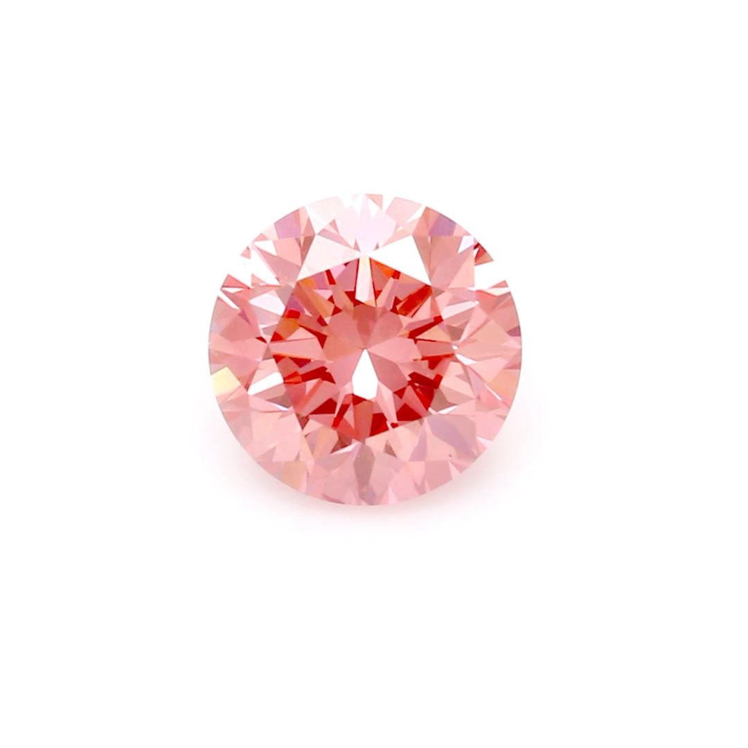 Loose 0.72 Carat Vivid Pink I2 IGI Certified Lab Grown Round Diamonds