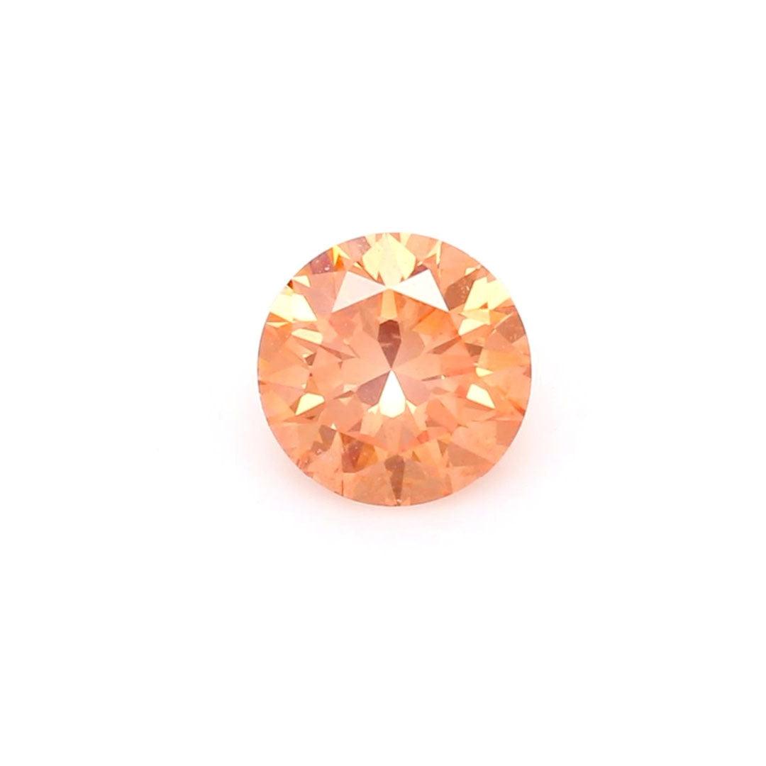 Loose 0.63 Carat Deep Orange SI1 IGI Certified Lab Grown Round Diamonds