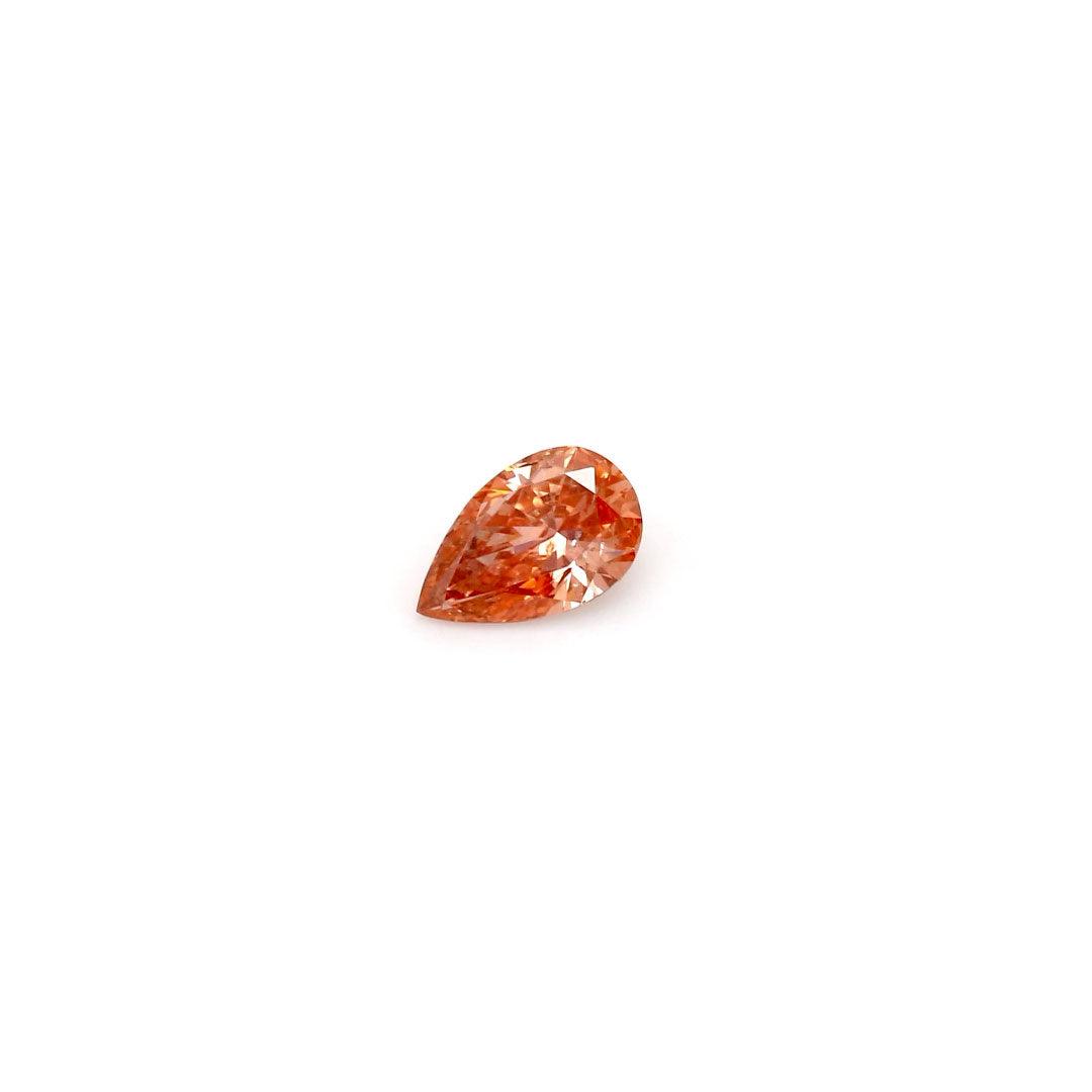 Loose 0.45 Carat Deep Pink SI2 IGI Certified Lab Grown Pear Diamonds