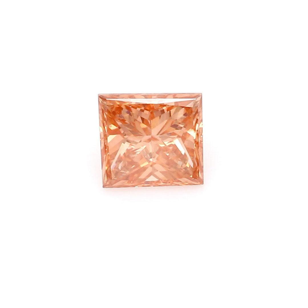 Loose 0.92 Carat Intense Orange VS2 IGI Certified Lab Grown Princess Diamonds