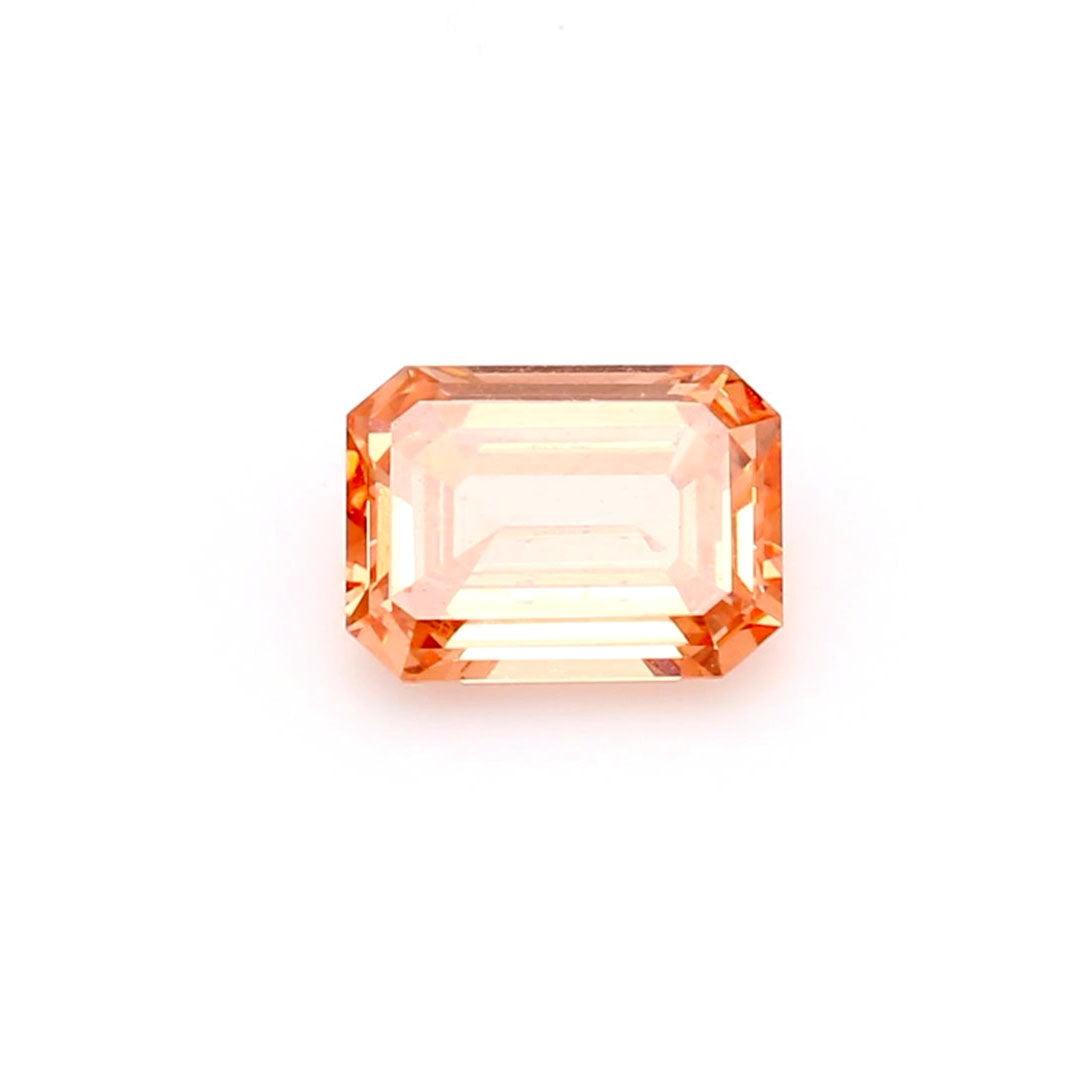 Loose 0.58 Carat Fancy Orange SI1 IGI Certified Lab Grown Emerald Diamonds