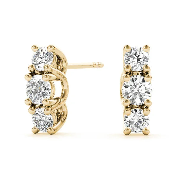 Kendra 3 Stone Earrings