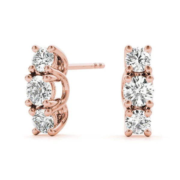 Kendra 3 Stone Earrings