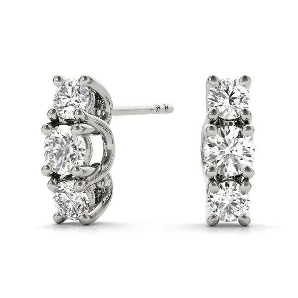 Kendra 3 Stone Earrings
