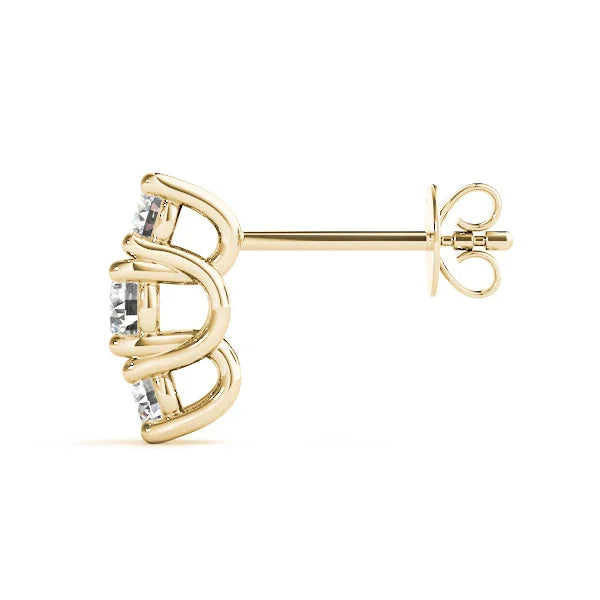 Kendra 3 Stone Earrings
