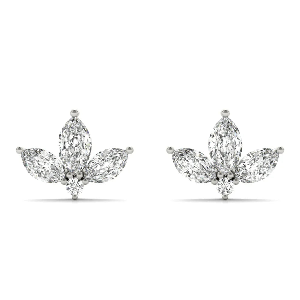 Audrey 3 Stone Earrings
