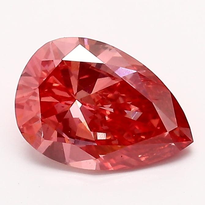 Loose 1.05 Carat Vivid Pink VS1 IGI Certified Lab Grown Pear Diamonds