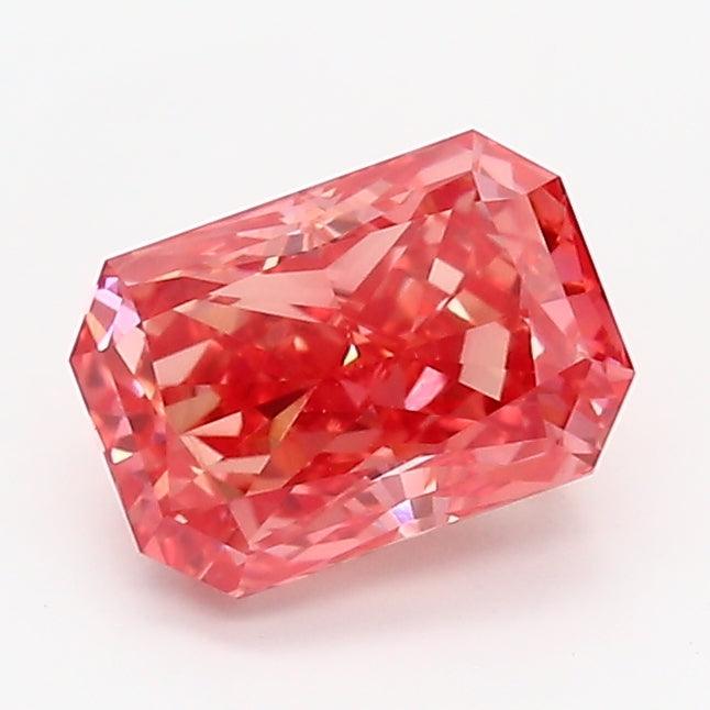 Loose 1.02 Carat Vivid Pink VVS2 IGI Certified Lab Grown Radiant Diamonds
