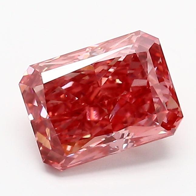 Loose 1.11 Carat Vivid Pink VS2 IGI Certified Lab Grown Radiant Diamonds
