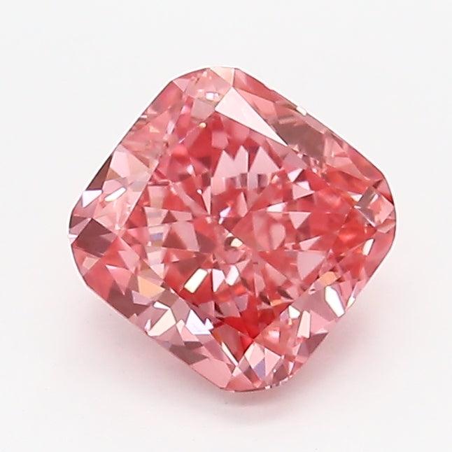 Loose 1.02 Carat Intense Pink VS1 IGI Certified Lab Grown Cushion Diamonds