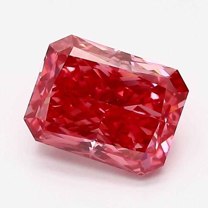 Loose 1.4 Carat Vivid Pink VS1 IGI Certified Lab Grown Radiant Diamonds