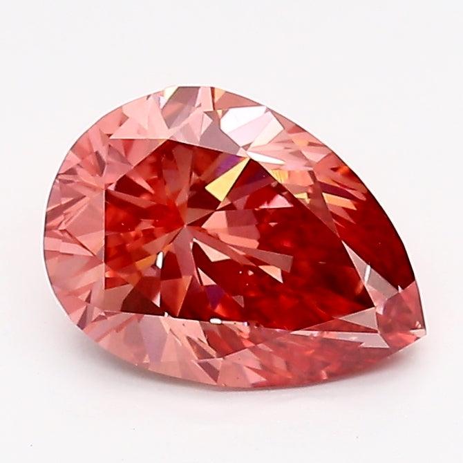 Loose 1.09 Carat Vivid Pink VS2 IGI Certified Lab Grown Pear Diamonds