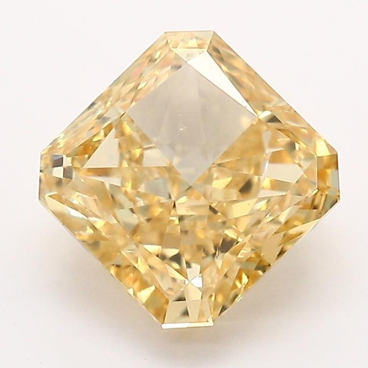 Loose 2.23 Carat Intense Yellow SI1 IGI Certified Lab Grown Radiant Diamonds