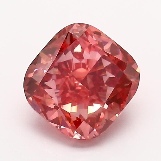 Loose 1.09 Carat Vivid Pink VS1 IGI Certified Lab Grown Cushion Diamonds