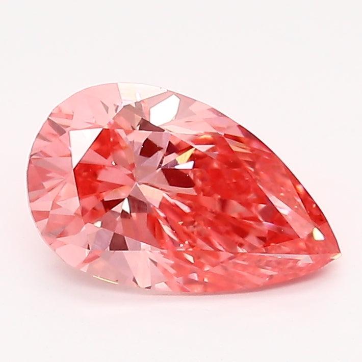 Loose 1.11 Carat Intense Pink VS1 IGI Certified Lab Grown Pear Diamonds