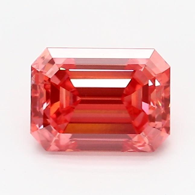 Loose 1.02 Carat Vivid Pink VS2 IGI Certified Lab Grown Emerald Diamonds