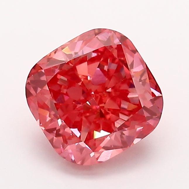 Loose 1.15 Carat Vivid Pink VS1 IGI Certified Lab Grown Cushion Diamonds