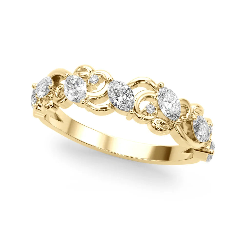 Filigree Diamond Band 1/2Ctw