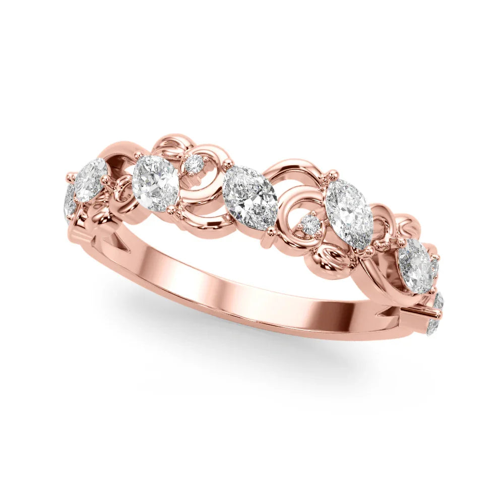 Filigree Diamond Band 1/2Ctw