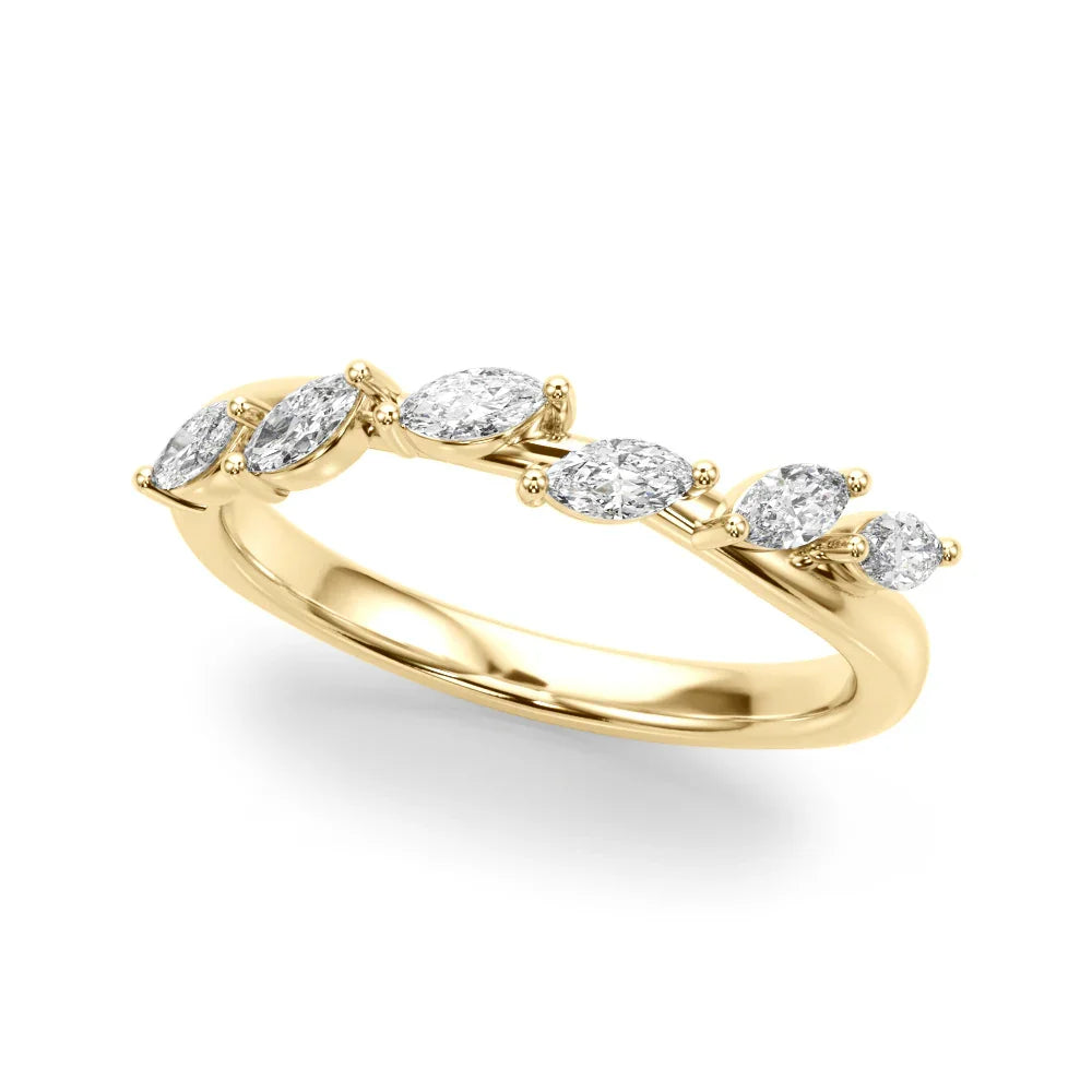 Marquise Wave Diamond Band