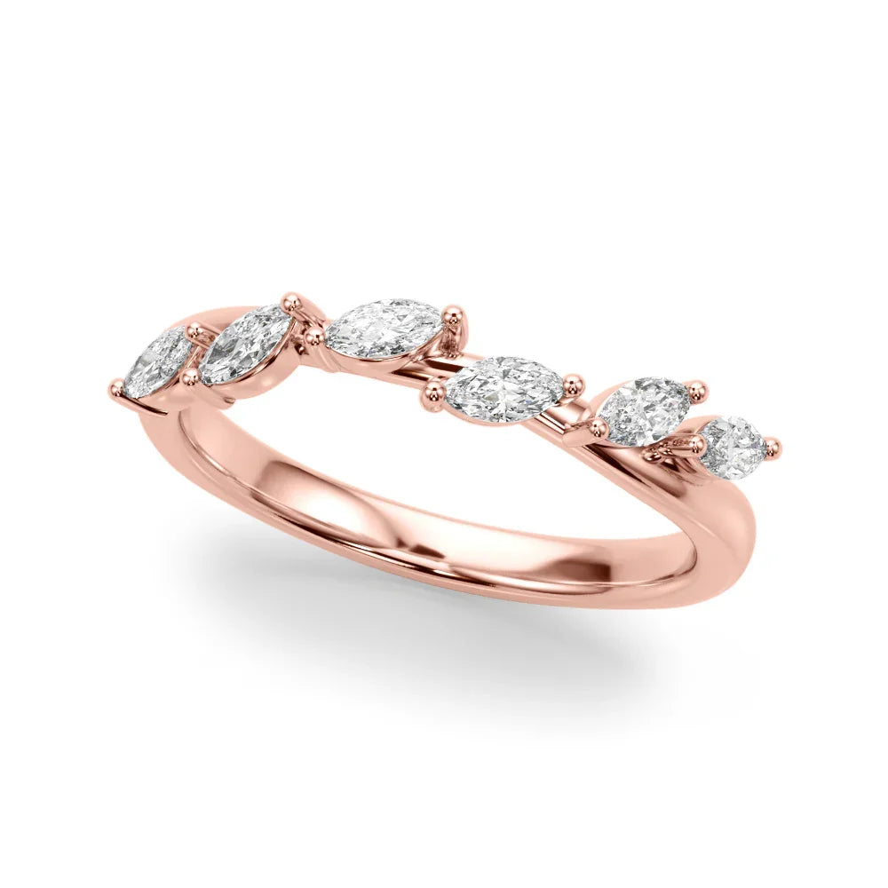 Marquise Wave Diamond Band