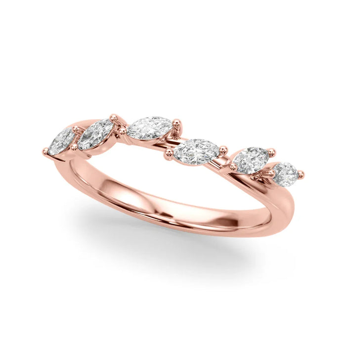 Marquise Wave Diamond Band