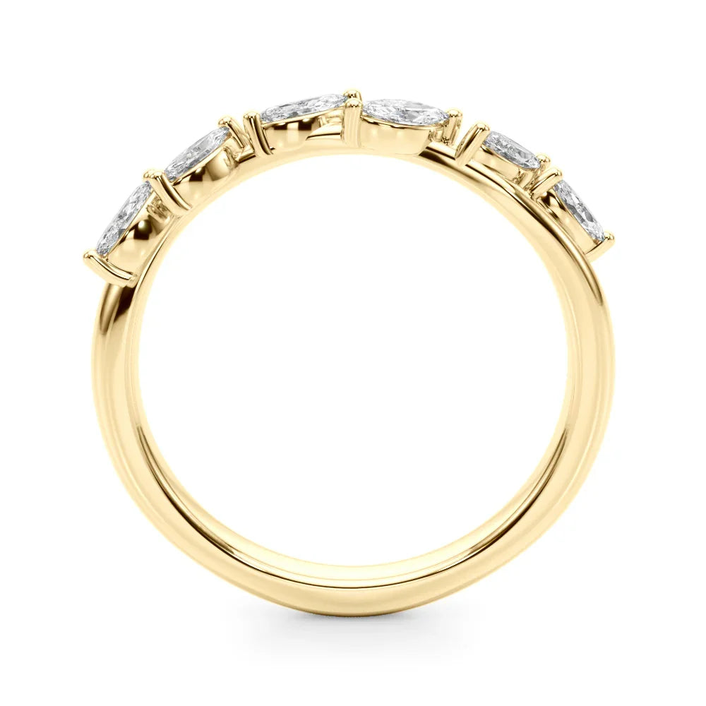 Marquise Wave Diamond Band